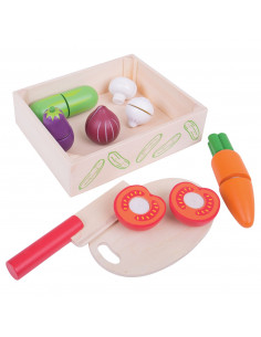 Houten Kistje met Snijgroenten