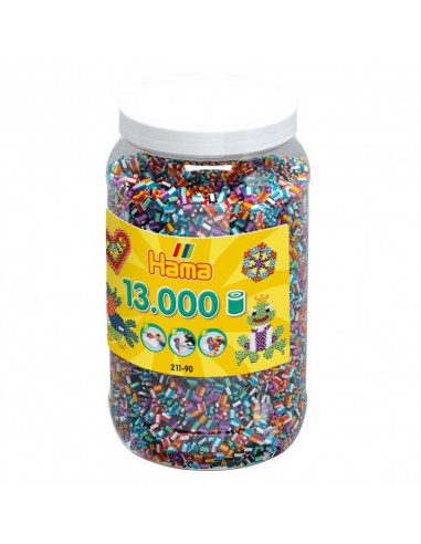 Hama Strijkkralen in Pot - Gestreept...