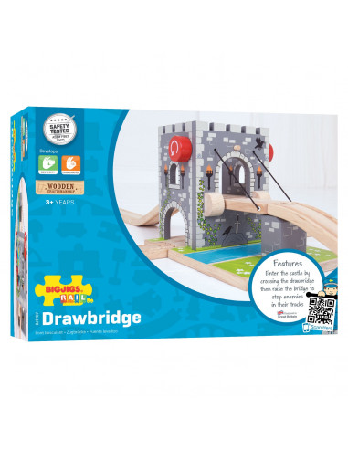 BigJigs Houten Rails Ophaalbrug Kasteel