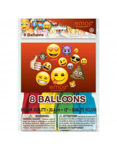 Ballonnen Emoji, 8st.