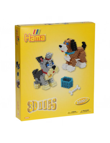 Hama Strijkkralenset 3D - Honden,...
