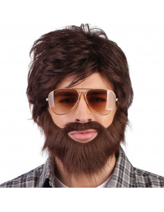 Pruik Berry met Baard en Snor