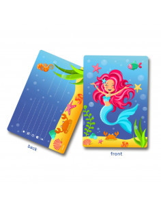 Uitnodigingen Zeemeermin, 8st.