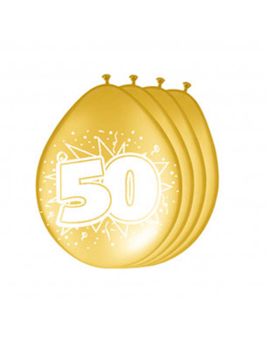 Ballonnen 50 jaar Goud, 8st.