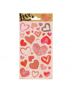 Stickervel Twinkle - Hartjes