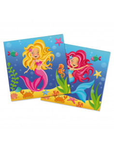 Servetten Zeemeermin, 20st.