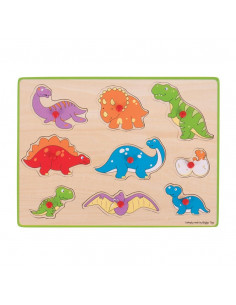 Houten Noppenpuzzel Dinos,...