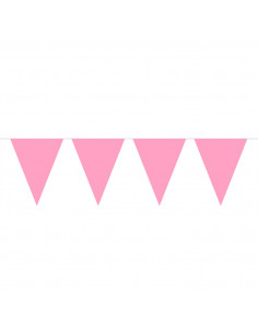 Roze Mini Vlaggenlijn, 3mtr.