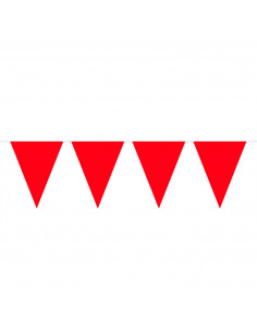 Rode Mini Vlaggenlijn, 3mtr.