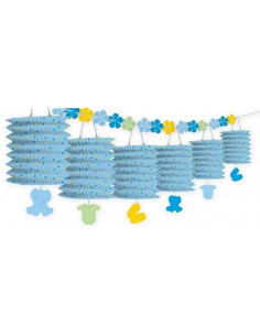 Slinger van papieren lantaarns - geboorte jongen