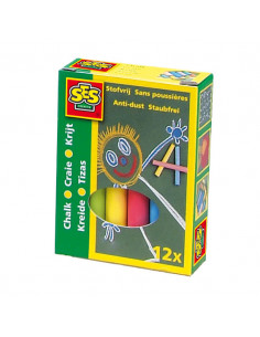 SES Schoolkrijt - Kleur, 12st.