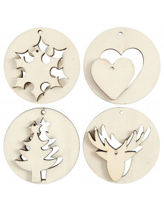 Houten Kerst Hangers 2in1,...
