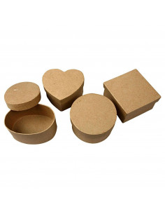 Opbergdoosjes Papier-maché,...