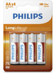 Philips Batterij R6 AA Long...