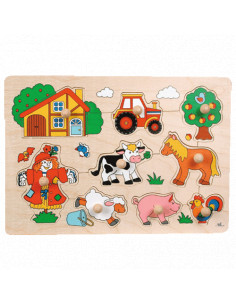 Houten Noppenpuzzel Boerderij