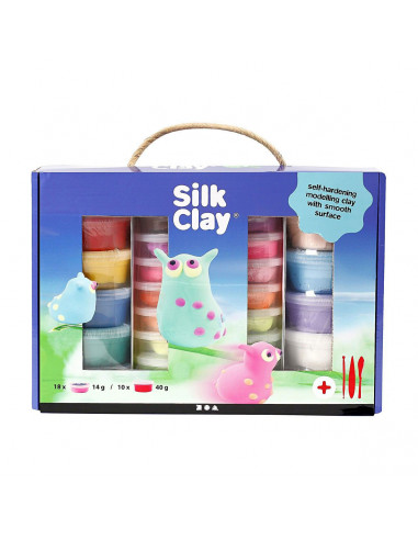 Boetseerklei Set met 28 potjes en...