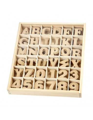 Letters & Cijfers - MDF, 288stuks