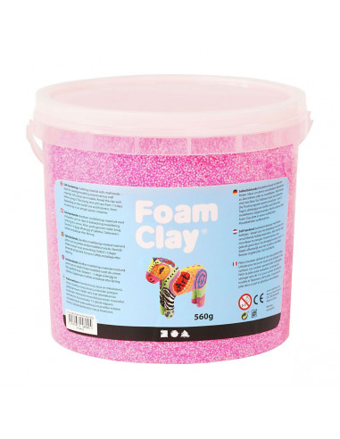 Foam Klei - Neon Roze, 560gr.