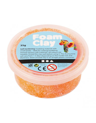 Foam Klei - Neon Oranje, 35gr.