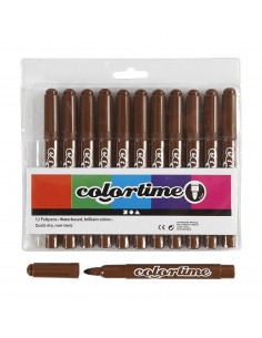 Bruine Jumbo Stiften, 12st.