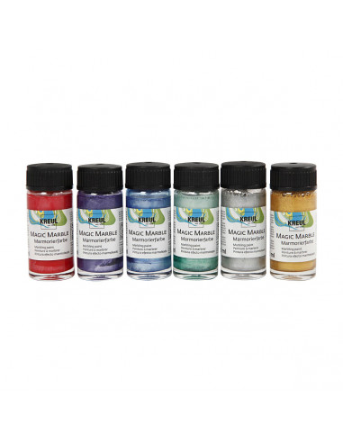 Marmerverf - Metallic Kleuren, 6x20ml