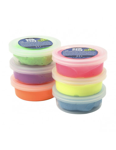 Boetseerklei - Neon Kleuren, 6x14gr.