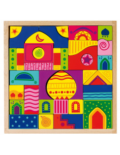 Houten Bouwblokken - Kleur,...