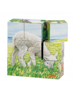 Houten Blokpuzzel Boerderij