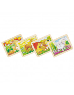 Houten Puzzels Dieren, set...