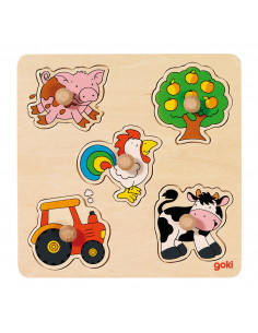 Houten Noppenpuzzel Boerderij