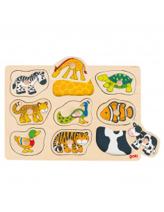 Houten Dieren Noppenpuzzel,...