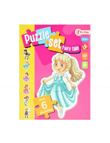 Puzzelset Sprookjes met 6 Puzzels