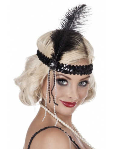 Hoofdband Flapper Dames One Size...