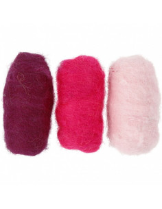Gekaarde Wol Roze 10 Gram 3...