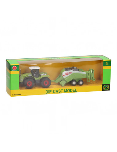 Die-cast Tractor met Balenpers BT