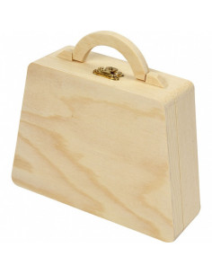 Houten Tas Met Sluiting...