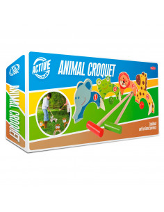 Houten Dieren Croquet Set