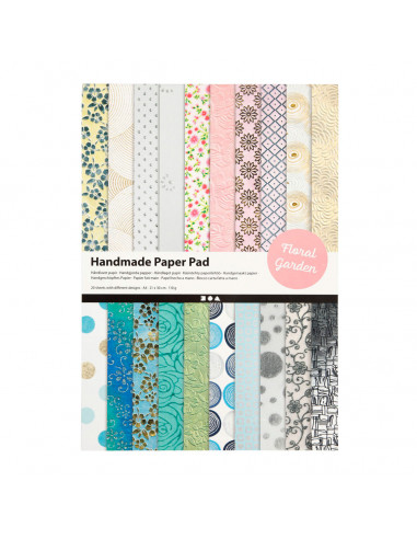 Papierblok Bloemen met handgemaakt...