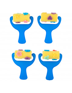 Verfroller met patronen, 4st.