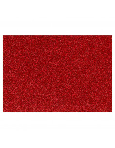 Opstrijkfolie Glitter Rood, A5