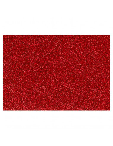 Opstrijkfolie Glitter Rood, A5