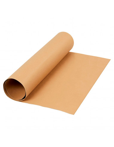 Faux Leather Papier Lichtbruin, 1mtr.