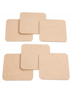 Onderzetters MDF, 6st. 