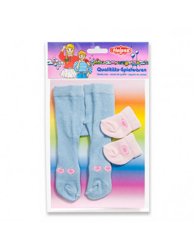 Poppenmaillot met Sokken - Blauw,...