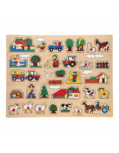 Houten Noppenpuzzel XL -...