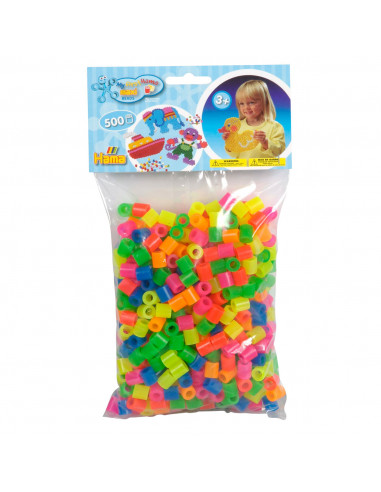 Hama Strijkkralenmix - Neon Maxi, 500st.