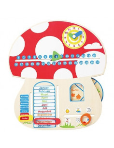 Houten Kalender Paddestoel