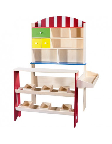 Houten winkeltje Gekleurd Houten winkeltje Gekleurd