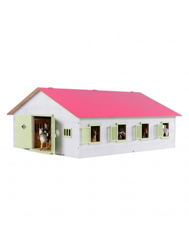 Kids Globe Paardenstal met 7 Boxen, 1:24