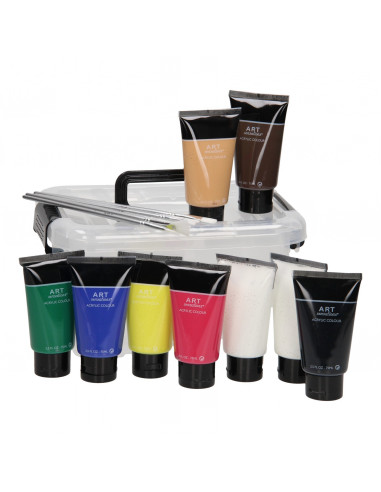 Acryl Starterset met 6 Penselen